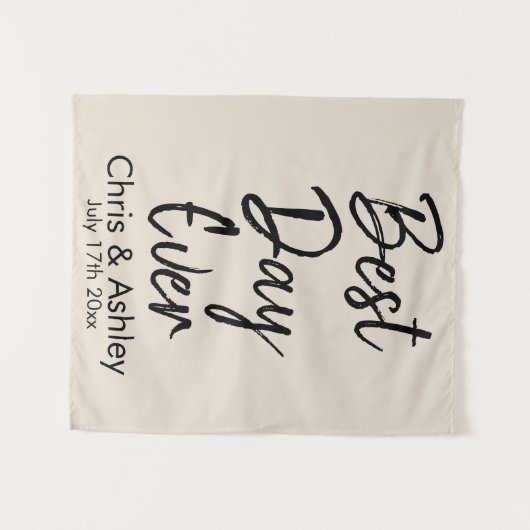 Aangepaste bruiloft achtergrond voor ceremonie Bes Wandkleed (Voorkant (horizontaal))