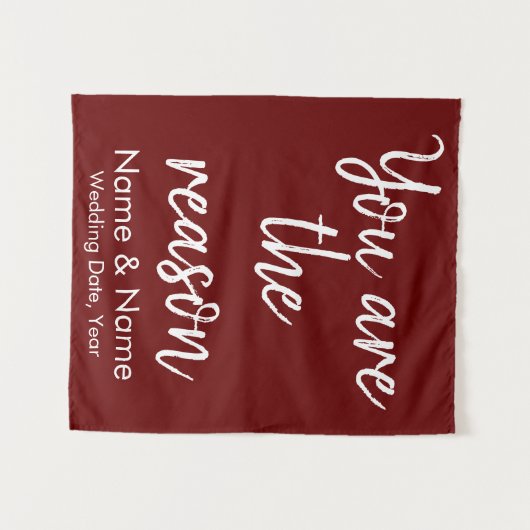 Aangepaste bruiloft-achtergrond voor ontvangst op  wandkleed (Voorkant (horizontaal))