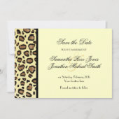 Aangepaste bruiloft afdrukken van luipaard Opslaan Save The Date (Voorkant)