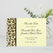 Aangepaste bruiloft afdrukken van luipaard Opslaan Save The Date (Staand voorkant)