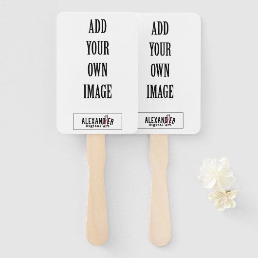 Aangepaste bruiloft, Afstuderen, begrafenis of pro Handwaaier (Voorkant en achterkant)