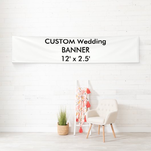 Aangepaste bruiloft banner 12 ' x 2,5 ' (Insitu)