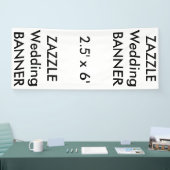 Aangepaste bruiloft Banner 2,5 x 6 inch (Beurs)