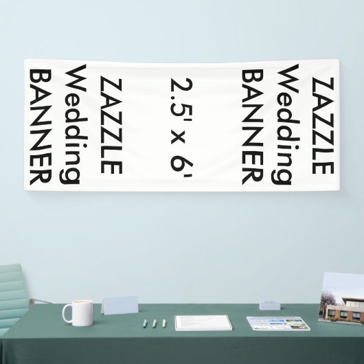 Aangepaste bruiloft Banner 2,5 x 6 inch (Beurs)