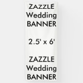 Aangepaste bruiloft Banner 2,5 x 6 inch (Verticaal)