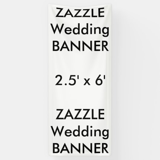 Aangepaste bruiloft Banner 2,5 x 6 inch (Verticaal)