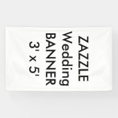Aangepaste bruiloft banner 3' x 5' (Horizontaal)