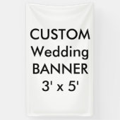 Aangepaste bruiloft banner 3' x 5' (Verticaal)