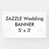 Aangepaste bruiloft Banner 5' x 3' (Horizontaal)