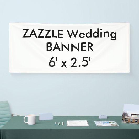 Aangepaste bruiloft Banner 6 x 2,5 inch (Beurs)