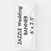 Aangepaste bruiloft Banner 6 x 2,5 inch (Verticaal)