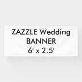 Aangepaste bruiloft Banner 6 x 2,5 inch (Horizontaal)