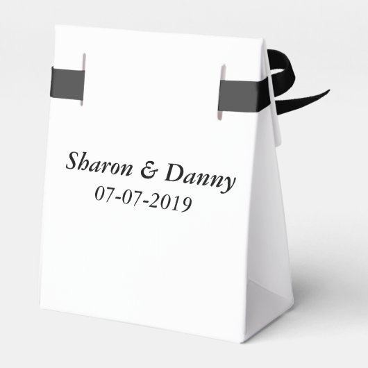 Aangepaste bruiloft bedankdoosjes (Achterkant)
