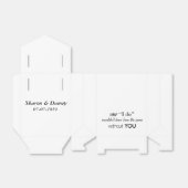 Aangepaste bruiloft bedankdoosjes (Uitgevouwen)