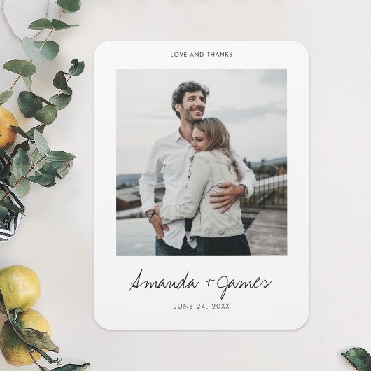 Aangepaste bruiloft Bedankt Foto Magneet