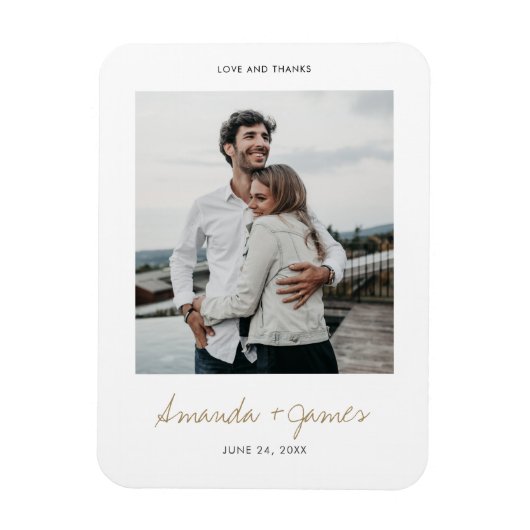 Aangepaste bruiloft Bedankt Foto Magnet Magneet (Verticaal)