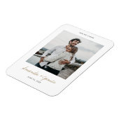 Aangepaste bruiloft Bedankt Foto Magnet Magneet (Linkerzijde)