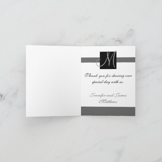 Aangepaste bruiloft Bedankt Fotokaarten Bericht gr (Binnen)