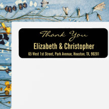 Aangepaste bruiloft Bedankt Je retouradres Label