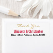 Aangepaste bruiloft Bedankt Je retouradres Label (Insitu)