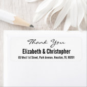 Aangepaste bruiloft Bedankt Je retouradres Label (Insitu)