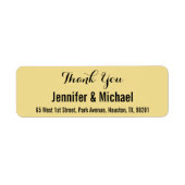 Aangepaste bruiloft Bedankt Je retouradres Label (Voorkant)