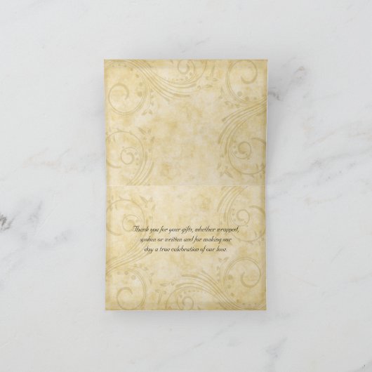 Aangepaste bruiloft Bedankt kaarten (Binnen)