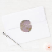 Aangepaste bruiloft Bedankt Lila gouden lavendel g Ronde Sticker (Envelop)