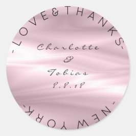 Aangepaste bruiloft Bedankt Lila Paarse lavendel O Ronde Sticker