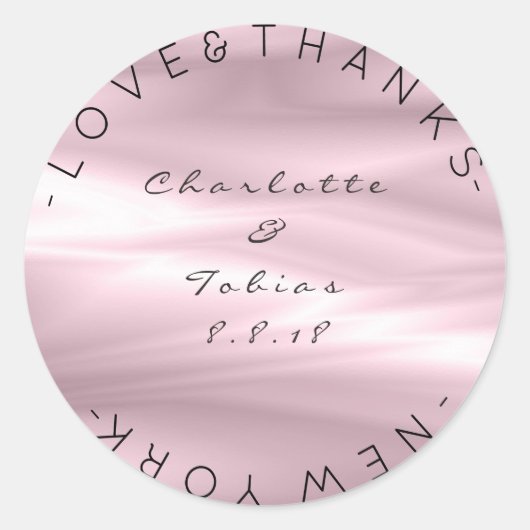 Aangepaste bruiloft Bedankt Lila Paarse lavendel O Ronde Sticker (Voorkant)