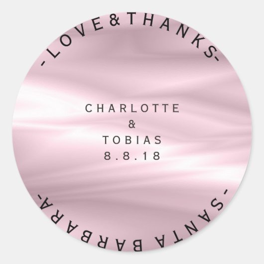 Aangepaste bruiloft Bedankt Lila Paarse lavendel O Ronde Sticker (Voorkant)