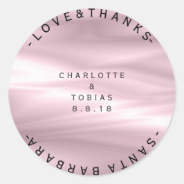 Aangepaste bruiloft Bedankt Lila Paarse lavendel O Ronde Sticker