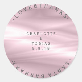 Aangepaste bruiloft Bedankt Lila Paarse lavendel z Ronde Sticker