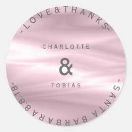 Aangepaste bruiloft Bedankt Lila Paarse lavendel z Ronde Sticker