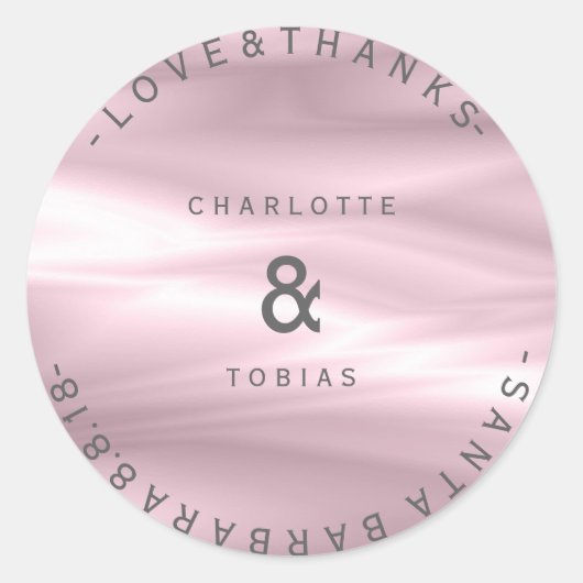 Aangepaste bruiloft Bedankt Lila Paarse lavendel z Ronde Sticker (Voorkant)