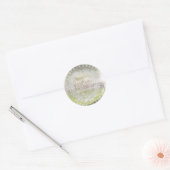 Aangepaste bruiloft Bedankt Mint groen glas Ronde Sticker (Envelop)