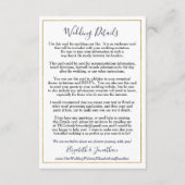 Aangepaste bruiloft behuizing Elegant Navy Gold Informatiekaartje (Voorkant)