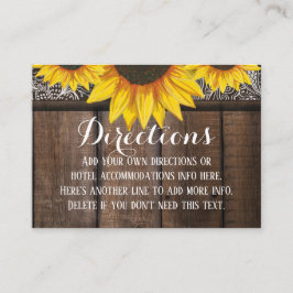 Aangepaste bruiloft behuizing Kaart: Routebeschrij Visitekaartje