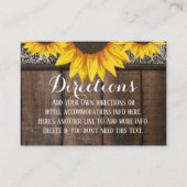 Aangepaste bruiloft behuizing Kaart: Routebeschrij Visitekaartje (Voorkant)