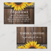 Aangepaste bruiloft behuizing Kaart: Routebeschrij Visitekaartje (Voorkant / Achterkant)