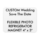 Aangepaste bruiloft Bewaar de datum Foto Koelkast  Magneet (Horizontaal)