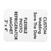 Aangepaste bruiloft Bewaar de datum Foto Koelkast  Magneet (Horizontaal)