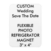 Aangepaste bruiloft Bewaar de datum Foto Koelkast  Magneet (Verticaal)