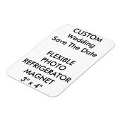 Aangepaste bruiloft Bewaar de datum Foto Koelkast  Magneet (Linkerzijde)