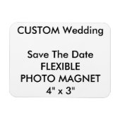 Aangepaste bruiloft Bewaar de datum Foto Koelkast  Magneet (Horizontaal)