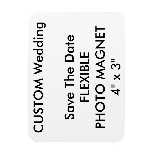 Aangepaste bruiloft Bewaar de datum Foto Koelkast  Magneet (Verticaal)