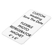 Aangepaste bruiloft Bewaar de datum Foto Koelkast  Magneet (Linkerzijde)