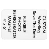 Aangepaste bruiloft Bewaar de datum Foto Koelkast  Magneet (Horizontaal)