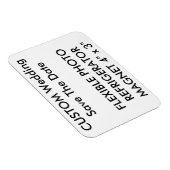 Aangepaste bruiloft Bewaar de datum Foto Koelkast  Magneet (Rechterzijde)