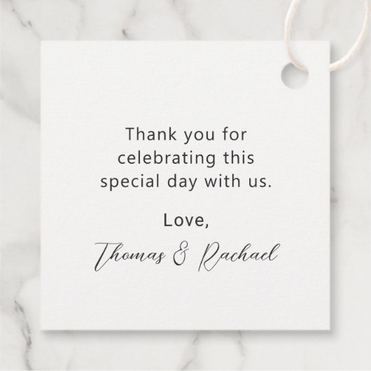 Aangepaste bruiloft bruid en bruidegom foto dank u bedankjes labels (Achterkant)